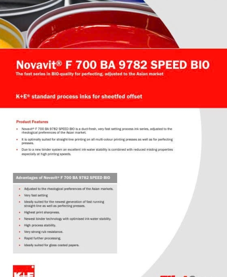Mực offset FLINT 700 series, Mực không dầu khoáng(MOF)