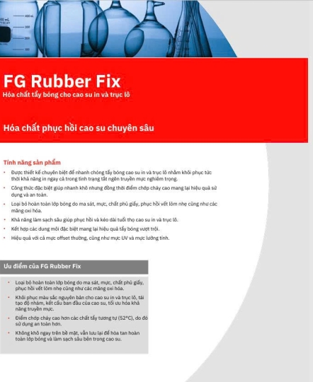 FG RUBBER FIX - Dung dịch tẩy bóng cho tấm cao su và trục
