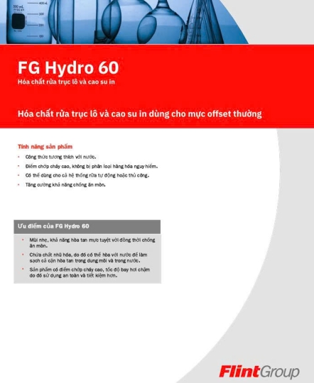 FG HYDRO 60 - Dung dịch rửa mực thường cho trục và tấm cao su.